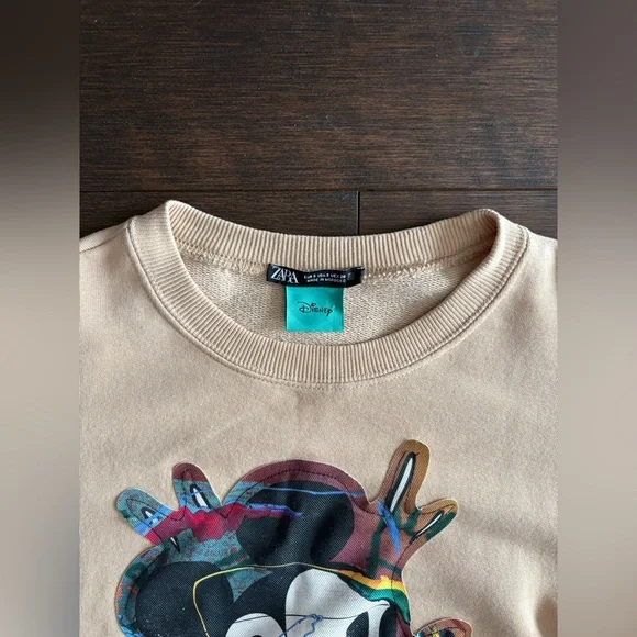 Zara Disney Mickey Mouse Sweater Women’s Girls Sweatshirt Size Small - Picture 2 of 12